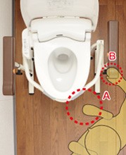 トイレ 肘掛け LIXIL リクシル トイレ用肘 掛け手すり 背もたれ付 KFC